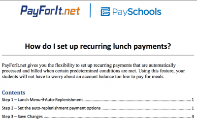 Documentation: How Do I Set Up Recurring Lunch Payments (Auto-Replenish)